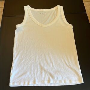 LOFT Ivory Sleeveless Top